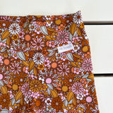 Pink & Bronze Retro Floral Bike Shorts