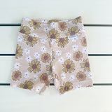 Neutral Sunflower Bike Shorts