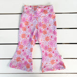 Bright Pink Floral Flares
