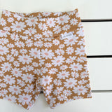 Caramel Daisy Bike Shorts