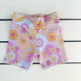 Pastel Floral Bike Shorts