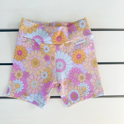 Pastel Floral Bike Shorts