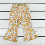 Golden Retro Floral Flares