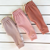 Dusty Pink Ribbed Knit Pants