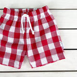 Red Gingham Christmas Shorts