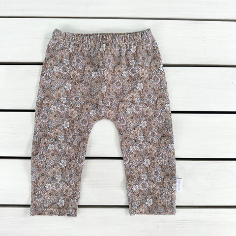 Brown Small Floral Slims