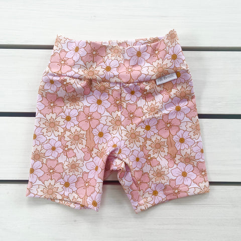 Pink & Lilac Floral Bike Shorts