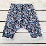 Blue Floral Cord Pants (Only size 00 left)